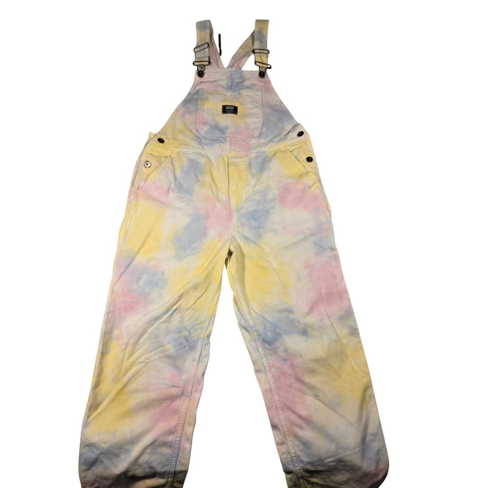 Vans Ground Work Tie Dye Overalls Pastel Yellow Pink Blue VN0A5LL6V1C Mens Med.